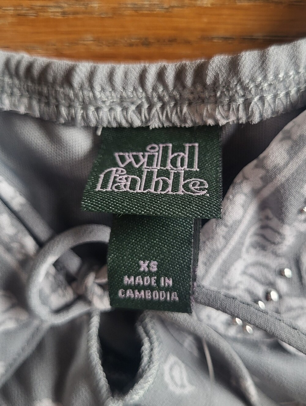 Light Gray Wild Fable Tie Front Tank. XS New - Picture 3 of 9